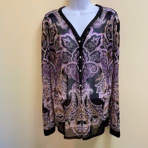 INC Sheer Stretchy Top size 2X